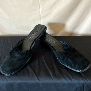 Womens Newport News Black Leather Shoes